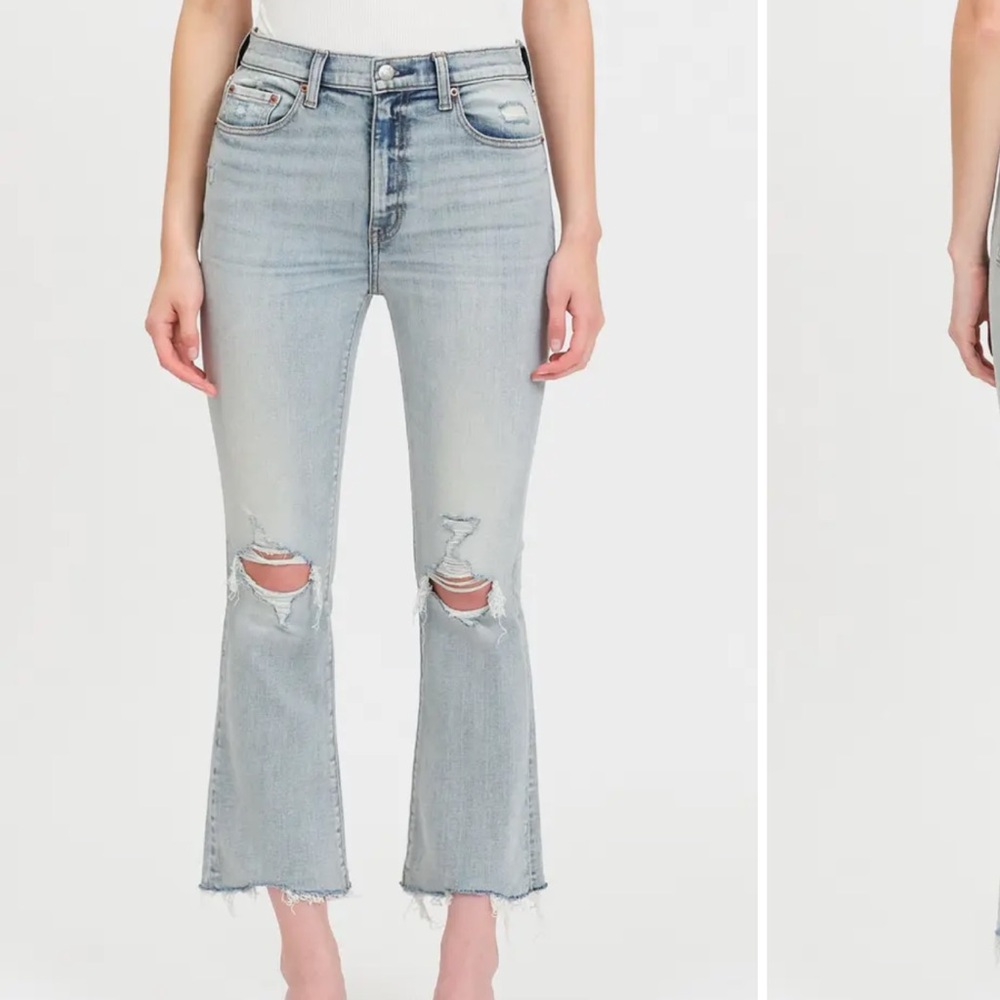 DAZE denim jeans size high waisted cropped flare size 24- perfect condition